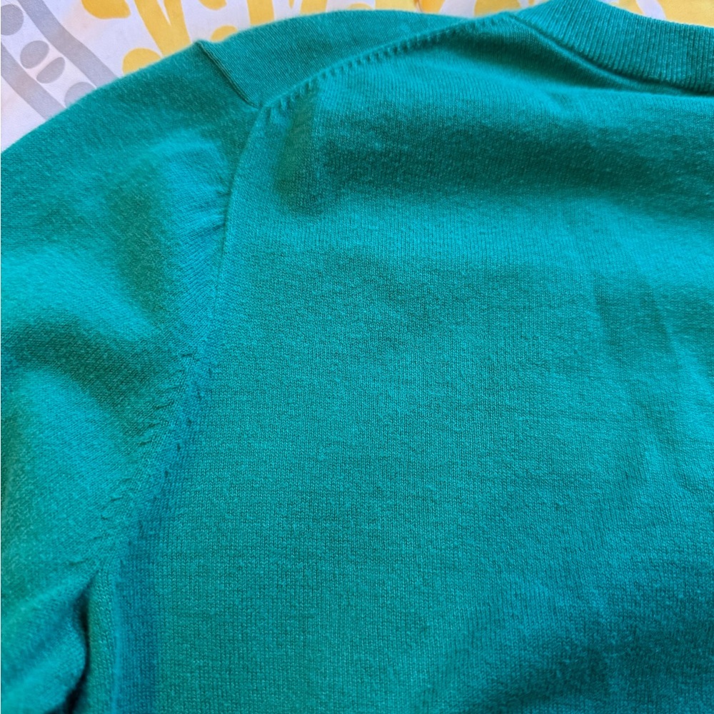J. Crew The Clare Cardigan Vibrant Green Button-Up 3/4 Sleeves - Picture 6 of 6